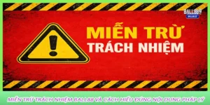Miễn trừ trách nhiệm Ball88 Và Cách Hiểu Đúng Nội Dung Pháp Lý